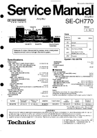 Technics - SECH-770 - Service manual 